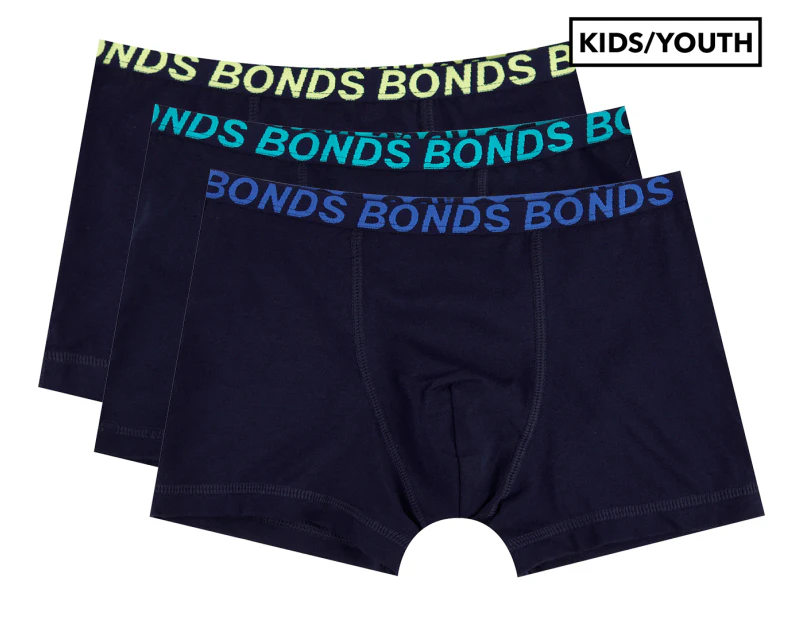 Bonds Boys' Sport Trunks 3-Pack - Navy