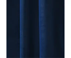Cadence & Co 223x90cm Byron Block Eyelet Curtain Pair - Ocean Blue