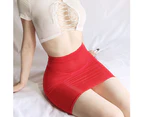 1Set Underwear Suit Soft Subdued Temptation Polyester See-through Bra Matching Panty for Anniversary Bedroom Theme Party - Red