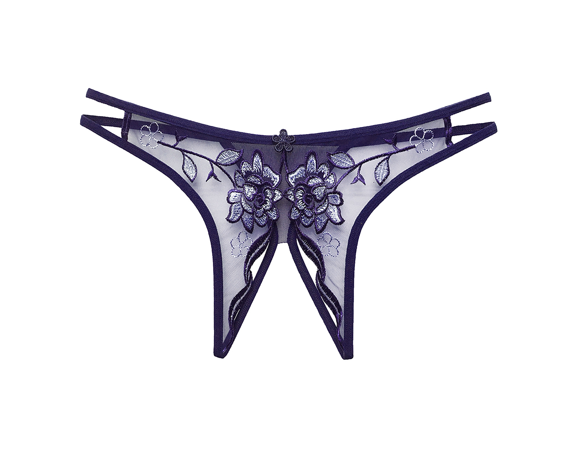 Bra Panties Set Strappy Lace Decor Adjustable Strap Erotic Bra G String ...
