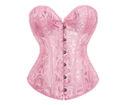 Waist Cincher Renaissance Princess Figure Shaping Slim Fit Sleeveless Royal Style Lace Up Front Closure Adjustable Waist Bustiers for Dating - Pink