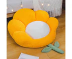 Seat Mat Detachable Extra-soft Texture Thickened Flower Shape Sitting Chair Seat Mat for Floor-Yellow