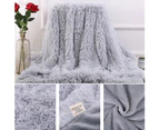 80x120cm Soft Fluffy Shaggy Warm Bed Sofa Bedspread Bedding Sheet Throw Blanket-Milky White