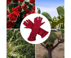 1 Pair of Women Gardening Gloves, Farm Feeding Garden Trimming Gardening Gloves - Red
