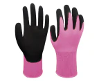 2 Pairs of Children's Gardening  Gloves, Anti-Slip Gloves for Weeding, Pruning, Planting 、Flowering - Pink