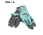 1 pair women gardening gloves, yard work gloves for weeding planting digging - Blue
