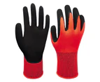 2 Pairs of Children's Gardening  Gloves, Anti-Slip Gloves for Weeding, Pruning, Planting 、Flowering - Red