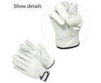 1 pair of leather work gloves, gloves for garden and outdoor work