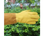 1Pair Breathable Beekeeping Gardening Pruning Protective Long Sleeves Gloves-S