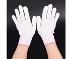 2 Pairs Universal Nylon Anti-static Factory Working Gloves Finger Protection-L Grey Edge