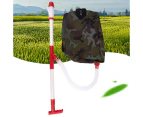 Fertilizer Spreader Labor-saving Multifunctional Plastic Time Saving Manual Agricultural Backpack Manure Applicator for Outdoor-Red