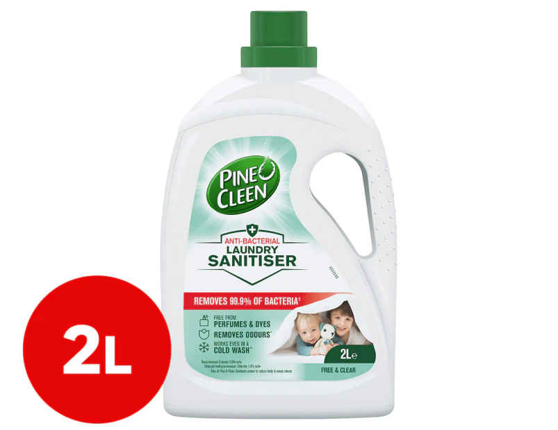 Pine O Cleen Antibacterial Laundry Sanitiser Fragrance Free 2L