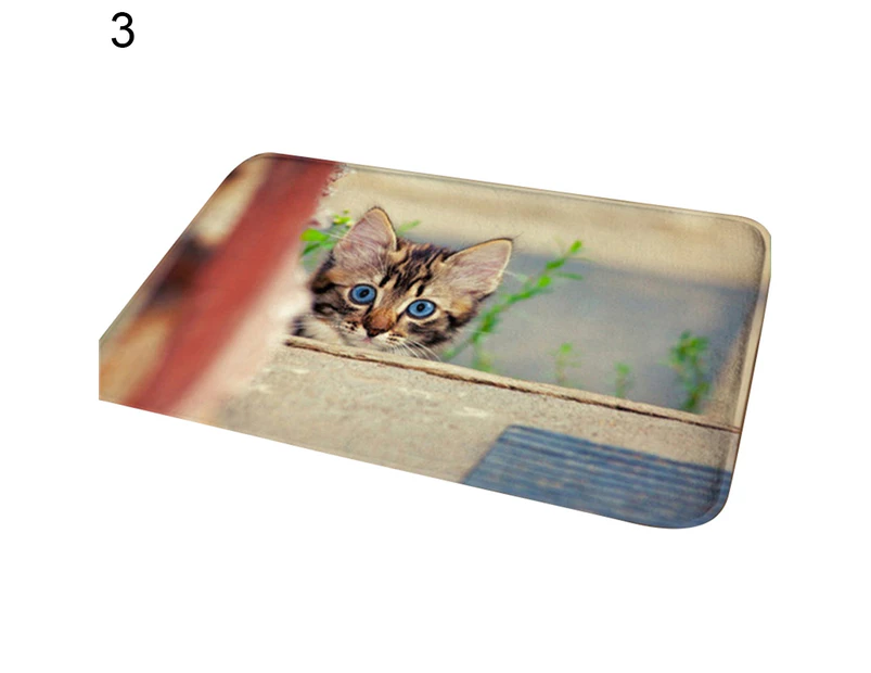 Cute 3D Cat Animal Bathroom Kitchen Door Anti-Slip Pad Floor Mat Rug Carpet-3#