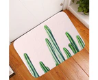 Plant Cactus Geometric Moon Pattern Anti-slip Doormat Bath Mat Home Floor Decor-4#