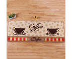 Super Soft Coffee Cup Pattern Small Rug Bedroom Kitchen Anti-slip Mat Carpet-50cm by 80cm