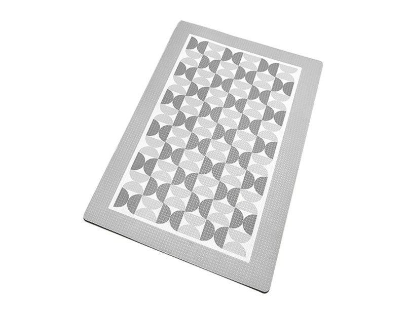 Floor Mat Nordic Style Waterproof PVC Practical Non-slip Protective Kitchen Mat Household Supplies -C