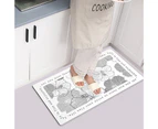 Floor Mat Nordic Style Waterproof PVC Practical Non-slip Protective Kitchen Mat Household Supplies -A