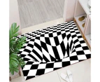 Floor Mat Anti-slip Strong Absorbent Polyester 3D Illusion Door Carpet for Bedroom -4#