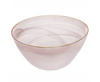 Ismay Round 5L Glass XL Salad Bowl Food Serving Soup/Rice Dish Dinnerware Pink