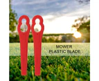 Color plastic lawn mower garden lawn mower grass cutter plastic cutting blade key gourd-shaped lawn mower knife - Red