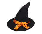 Halloween Child Girls Witch Cosplay Costume Party Fancy Dress Up Hat Set - Orange