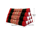 Thai kapok cushion Triangle Pillow Backrest Cushion Kapok Filled - Red