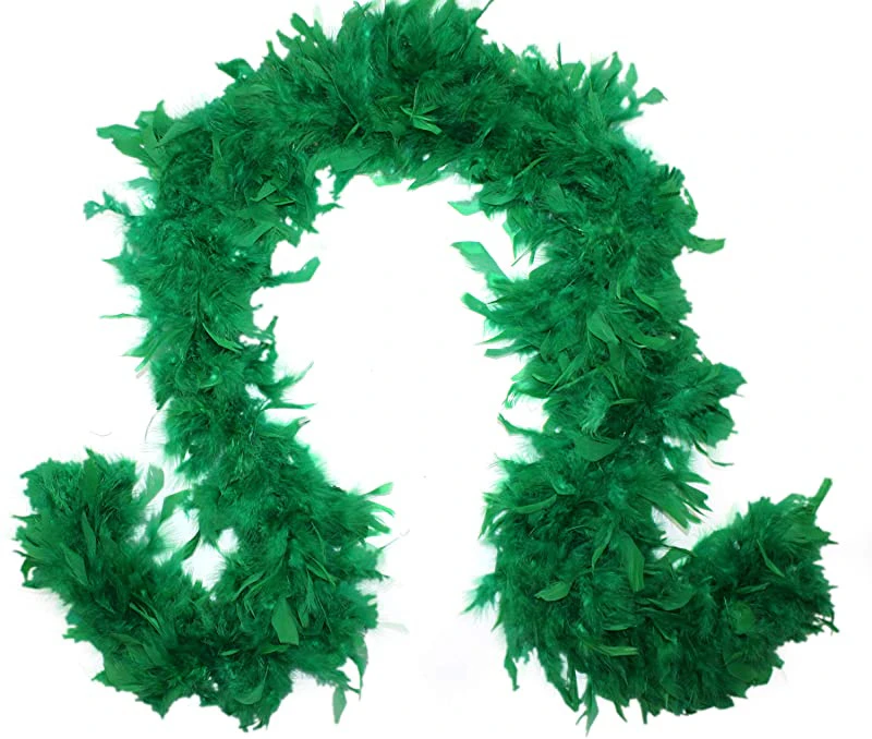 (Kelly) - 80 Gramme Chandelle Feather Boa - KELLY GREEN 2 Yards
