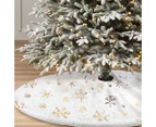 Christmas White Tree Skirt Xmas Tree Skirt for Holiday Tree Home Decor