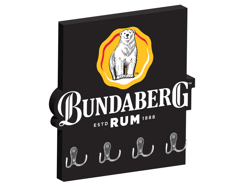 Bundaberg Rum Bundy Bear Key Rack - Black/Yellow/White/Red