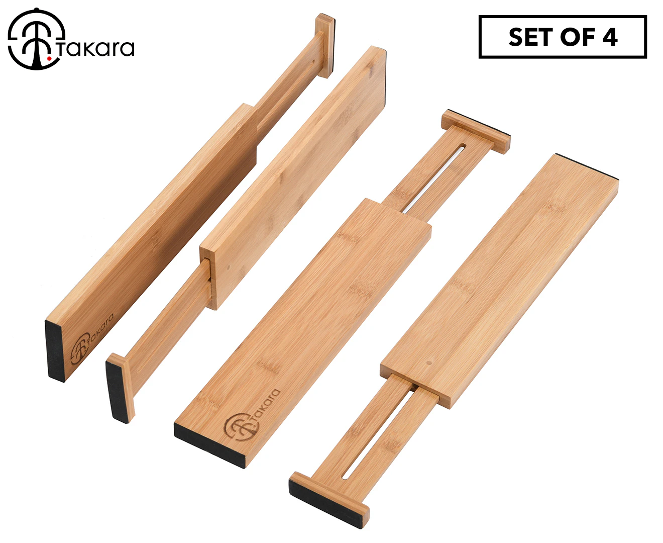 Set of 4 Takara Small Expandable Drawer Dividers