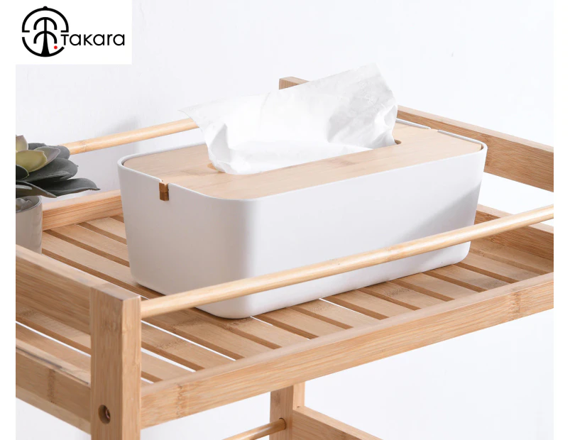 Takara Takae - Natural Bamboo Tissue Box Large White