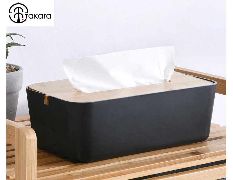 Takara Takae - Natural Bamboo Tissue Box Large Black