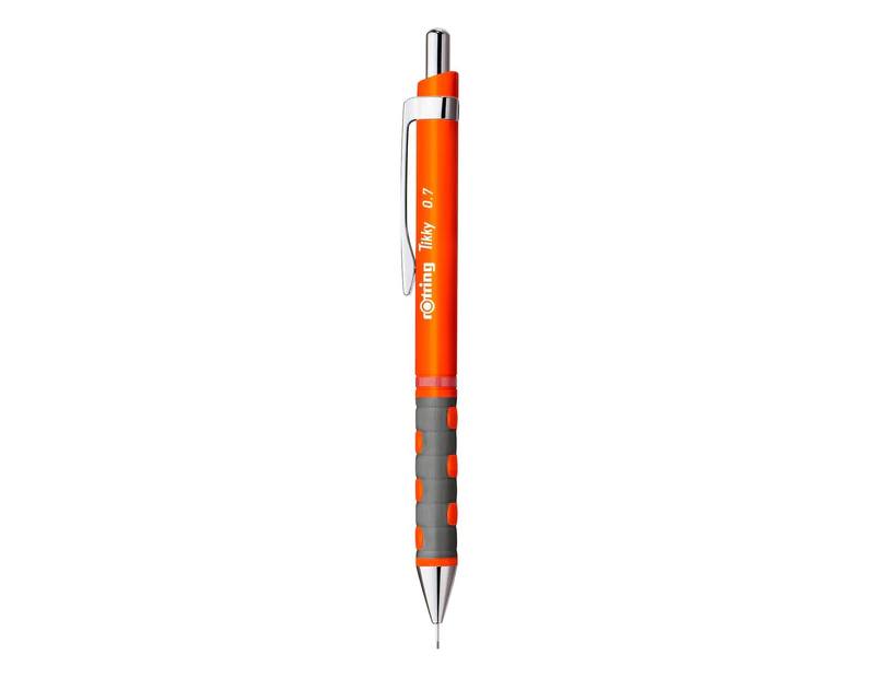 (1 Pencil, HB 0.7, Neon Orange) - rOtring Tikky Mechanical Pencil, HB, 0.7 mm, Neon Orange