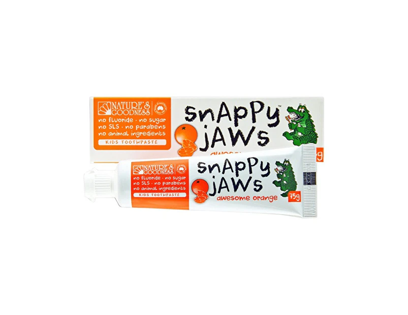 Nature's Goodness Snappy Jaws Toothpaste Awesome Orange 75g