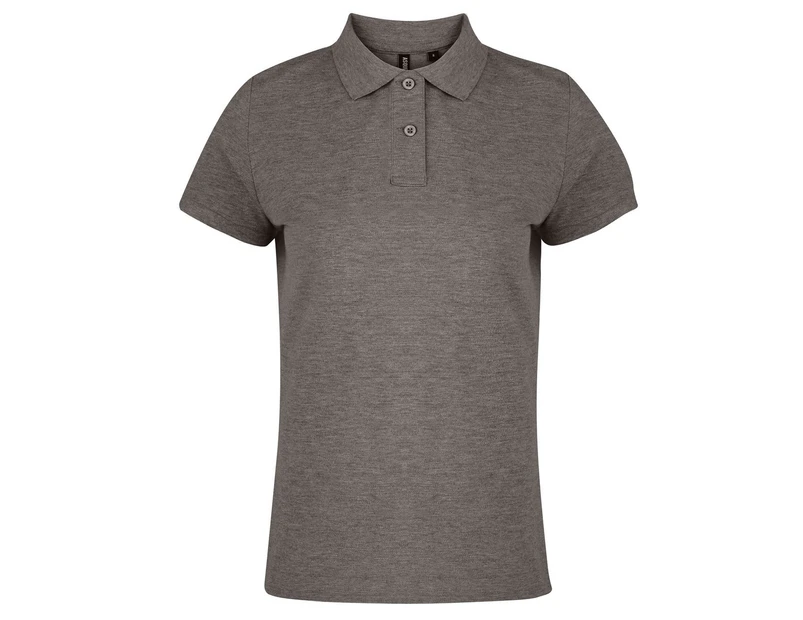 Asquith & Fox Womens Plain Short Sleeve Polo Shirt (Charcoal) - RW3472
