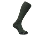 Mens Extra Wide Knee High Merino Wool Walking Hiking Socks - Green