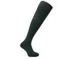 Mens Thick Over the Knee Padded Sole Wool Blend Thermal Hiking Socks - Green