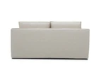 Plushy 2 Seater Sofa Fabric Uplholstered Lounge Couch - Stone