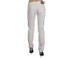 Dondup Women's Cotton Stretch Skinny Casual Denim Trouser White PAN70217