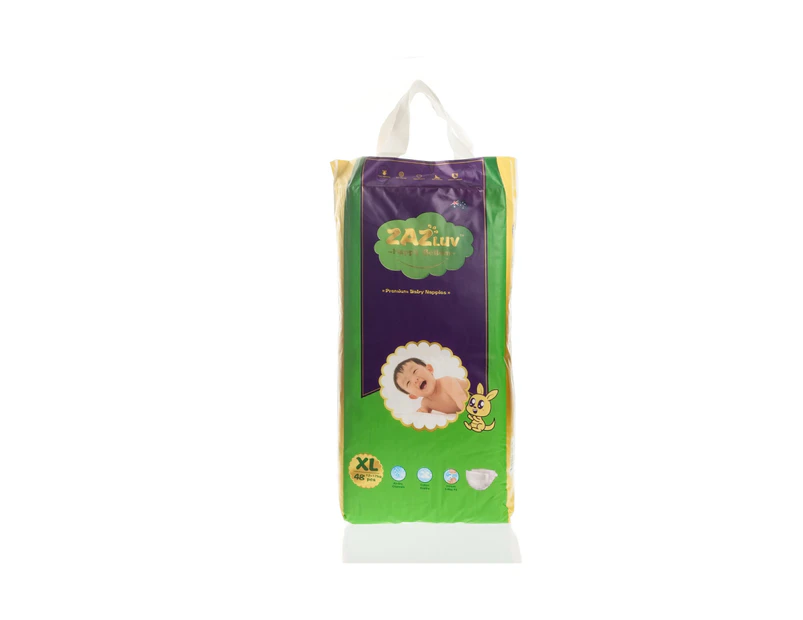 ZAZLUV Premium Baby Nappies XL 48 pcs (12-17 kg)