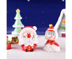 Mini Christmas Santa Grandma Snowman Tree Model Figurine DIY Landscape Decor-5#