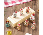 Cartoon Santa Elephant Resin Miniature Figurine Ornament Home Christmas Decor-3#