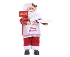 Santa Figurines Decorative Funny Premium Xmas Ornament Santa Statues for Home-3#