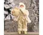 Santa Figurines Decorative Funny Premium Xmas Ornament Santa Statues for Home-4#