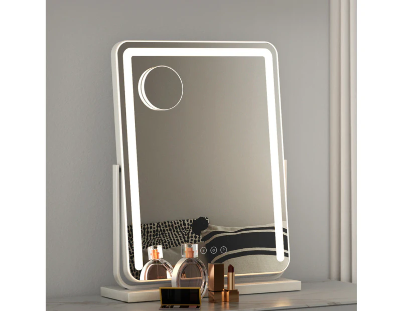 EMBELLIR Makeup Mirror 40x50cm Hollywood Vanity with LED Light Strip Rotation