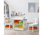 Keezi 3PCS Kids Table and Chairs Set Children Furniture Play Toys Storage Box