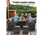 Gardeon Outdoor Dining Set Wicker Table Chairs Setting 8 Seater