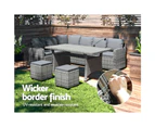 Gardeon Outdoor Dining Set Wicker Table Chairs Setting 8 Seater