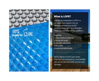 Aquabuddy Pool Cover 500 Micron 11x4.8m Silver Swimming Pool Solar Blanket 5.5m Blue Roller