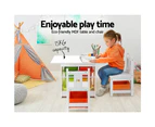 Keezi 3PCS Kids Table and Chairs Set Children Furniture Play Toys Storage Box